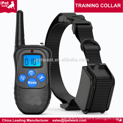2017 New 300Yard Rechargeable Blue LCD Training Collar Remote Dog Training Collar Pet Dog Shock Collar